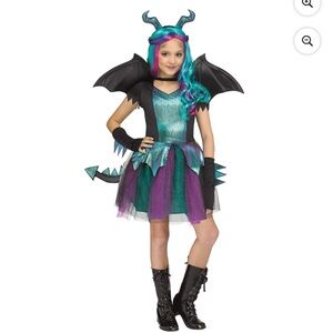 Kids Dragon Halloween Costume – Size 7/8 – Wings, Tail, & Headband Included